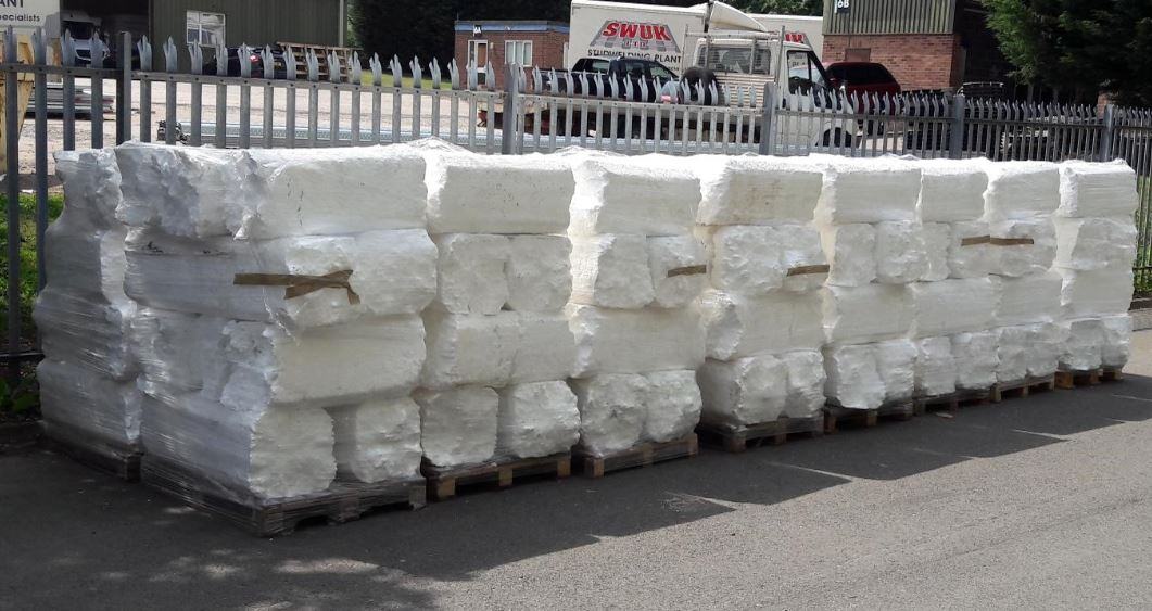 Blocks of polystyrene