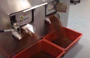 Discharging the Eco-Smart food waste dryer